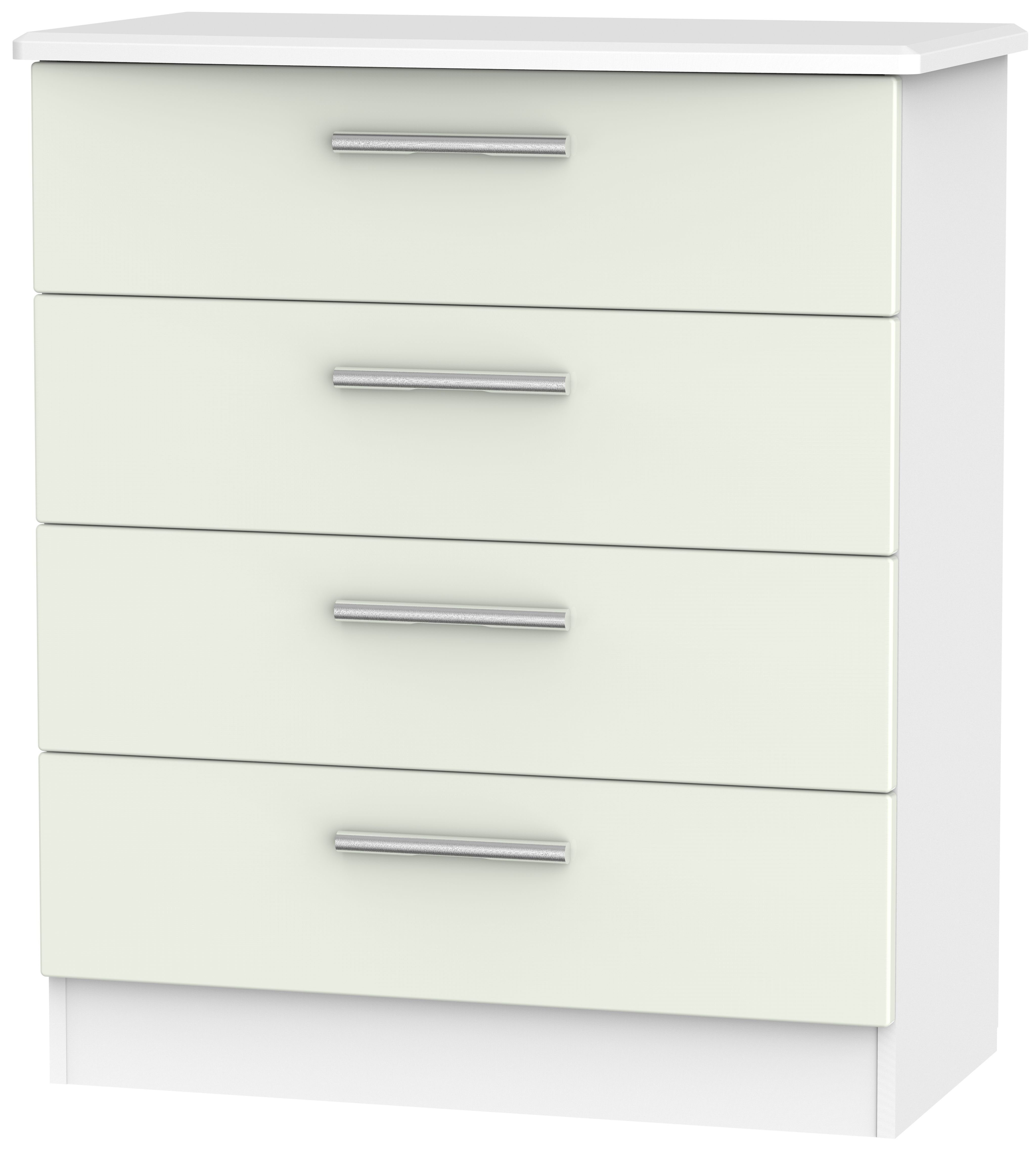 Knightsbridge 4 Drawer Chest Kaschmir Matt And White