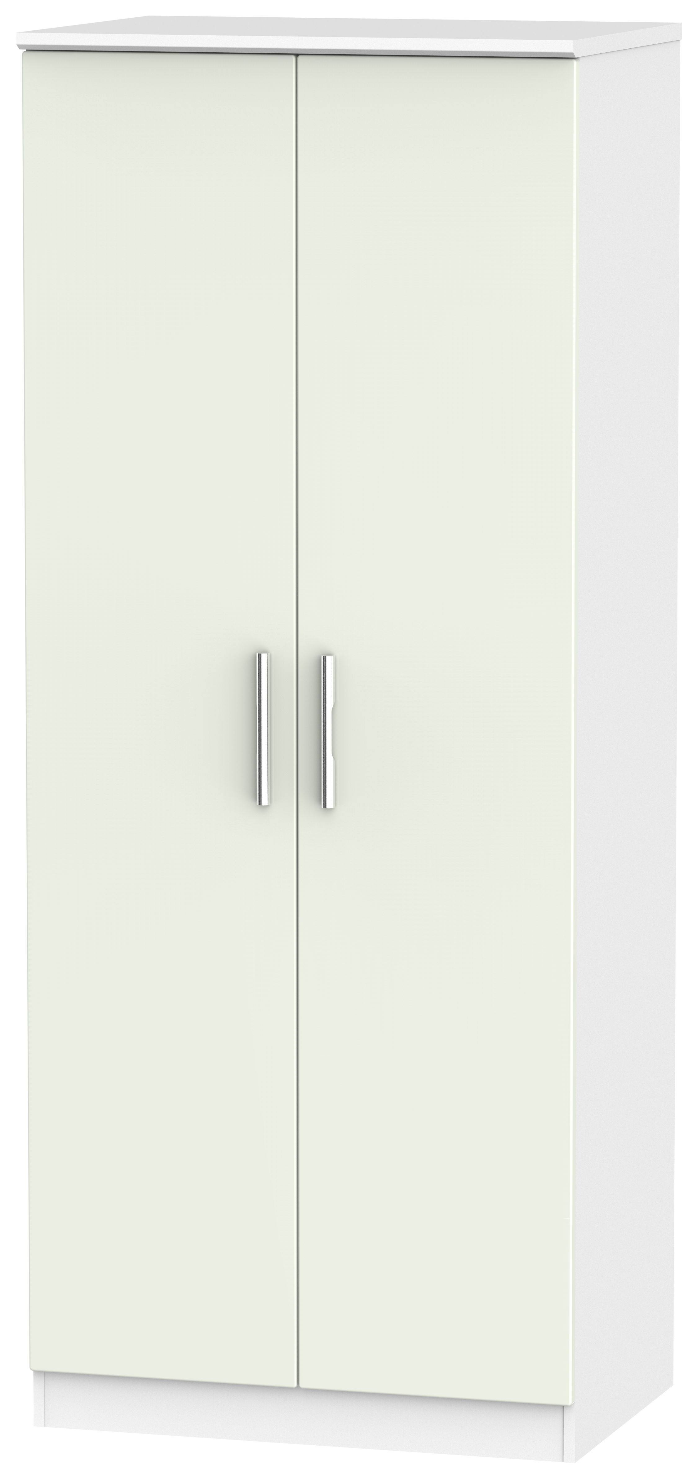 Knightsbridge 2 Door Wardrobe Kaschmir Matt And White