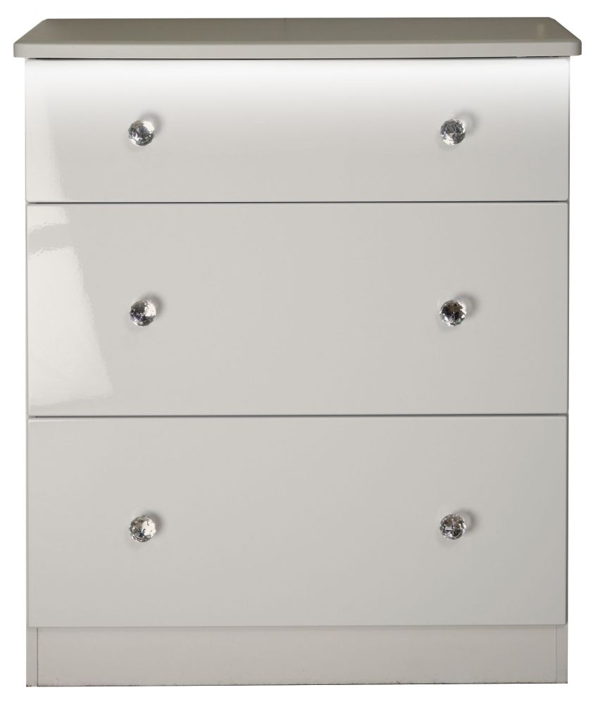 Lumiere Kaschmir Gloss 3 Drawer Deep Chest