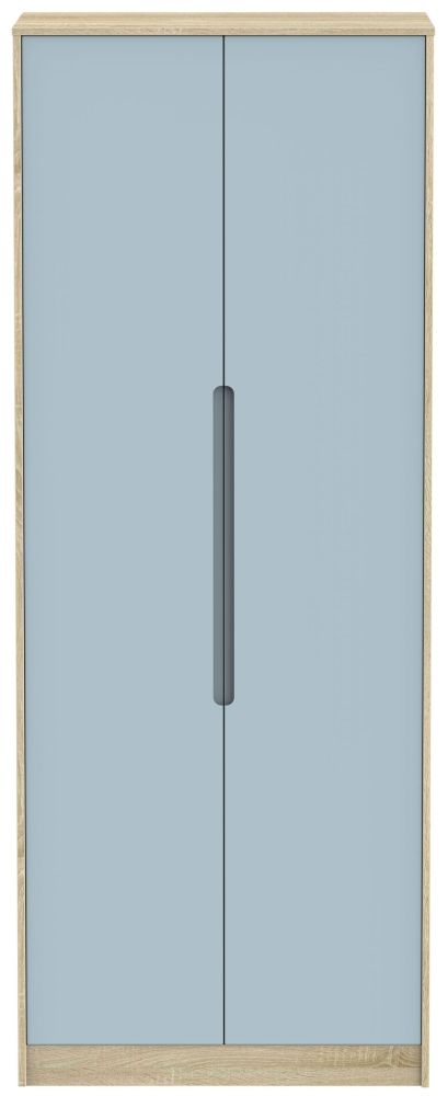 Monaco 2 Door Tall Wardrobe Denim And Bardolino