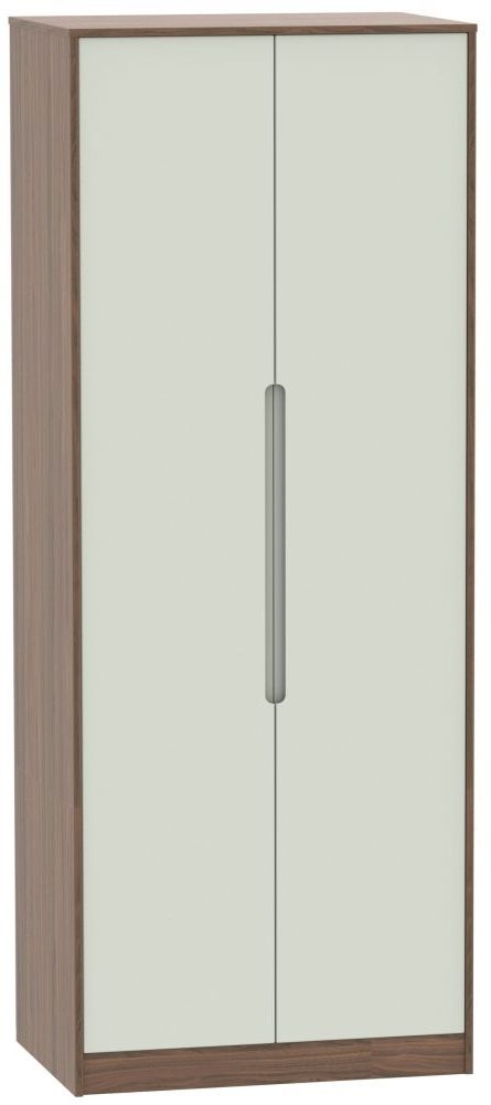 Monaco 2 Door Tall Wardrobe Kaschmir Matt And Carini Walnut