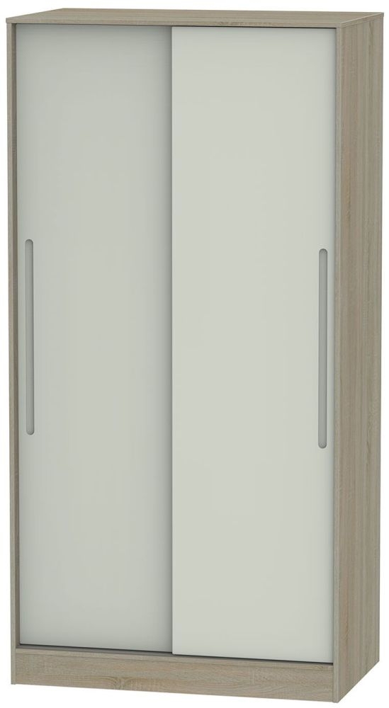 Monaco 2 Door Sliding Wardrobe Kaschmir And Darkolino