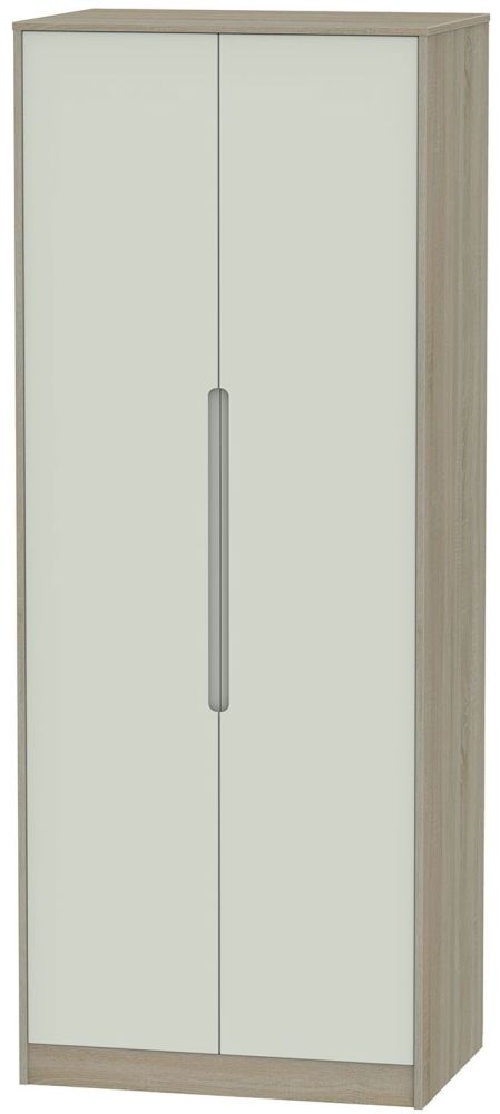 Monaco 2 Door Tall Wardrobe Kaschmir And Darkolino