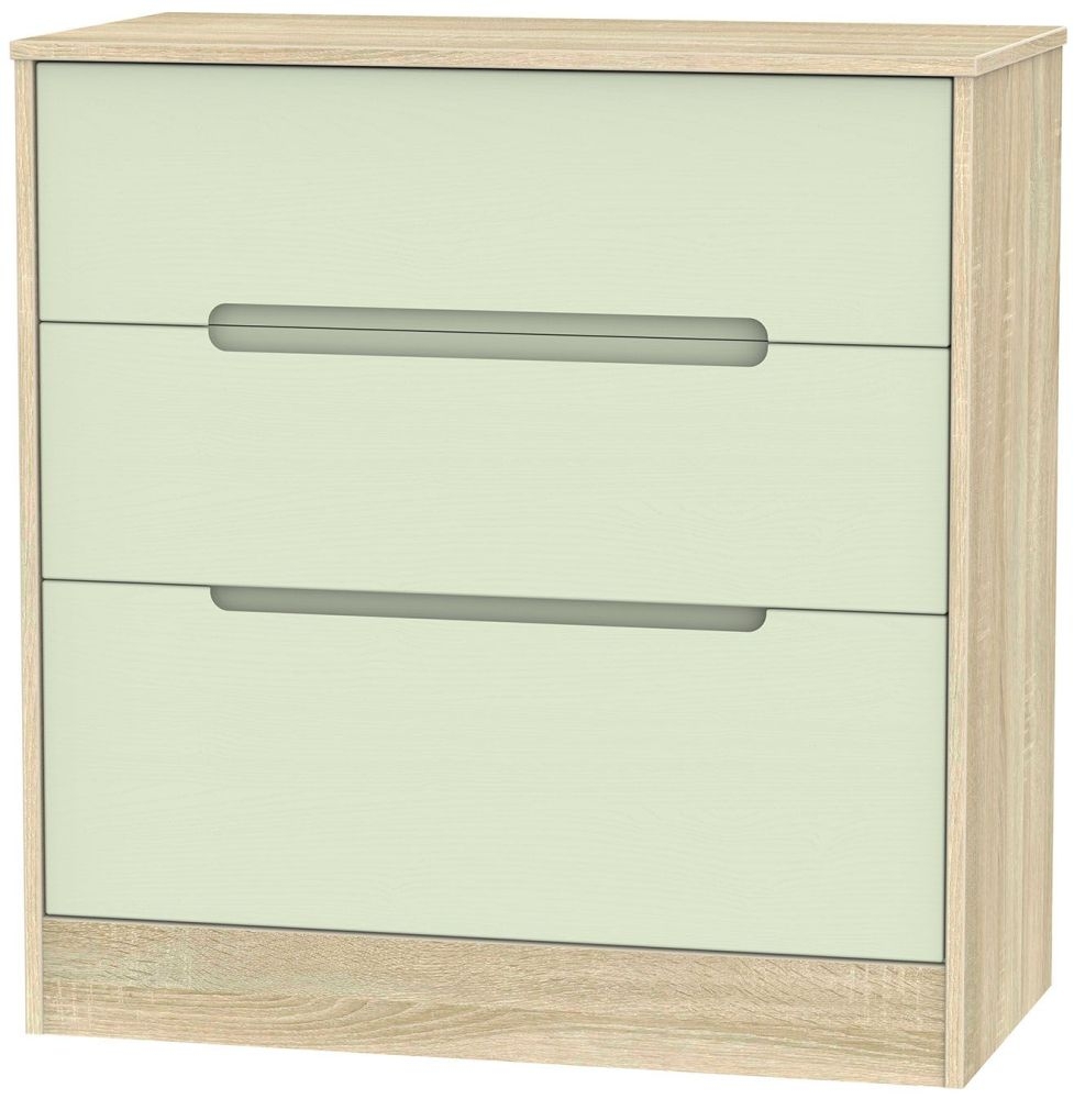 Monaco 3 Drawer Deep Chest Mussel And Bardolino