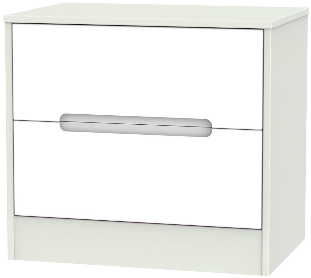 Monaco 2 Drawer Midi Chest White And Kaschmir