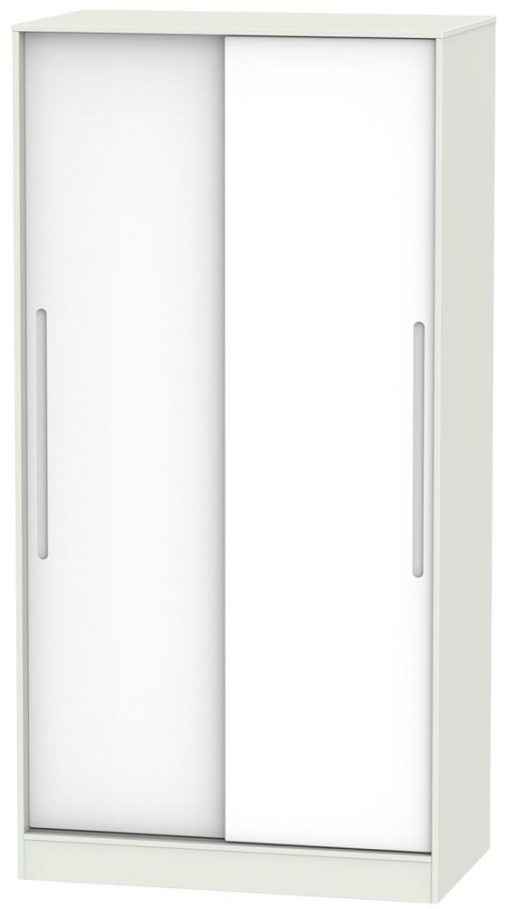 Monaco 2 Door Sliding Wardrobe White And Kaschmir