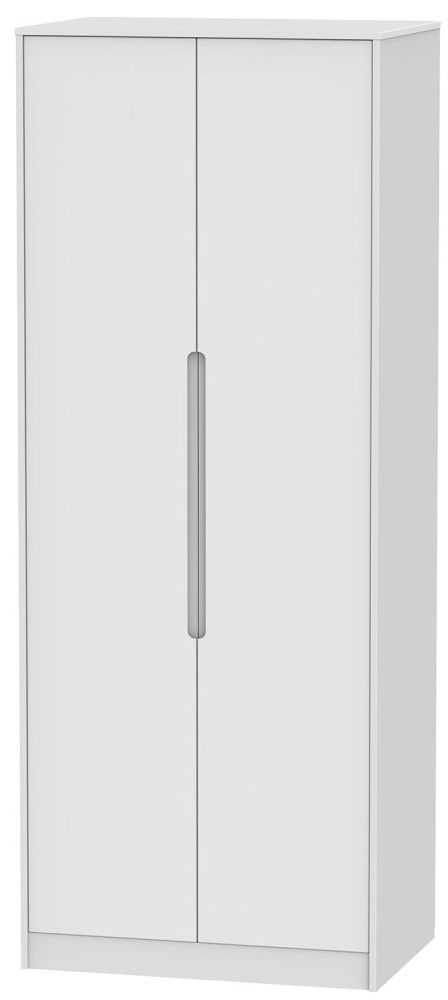 Monaco White 2 Door Tall Wardrobe