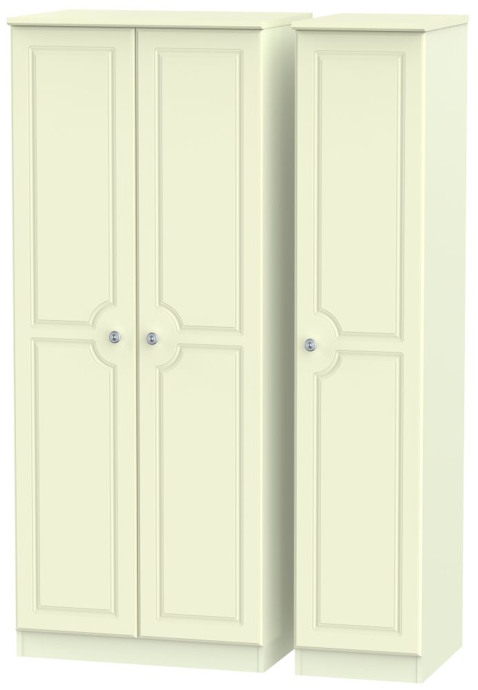 Pembroke Cream 3 Door Plain Wardrobe