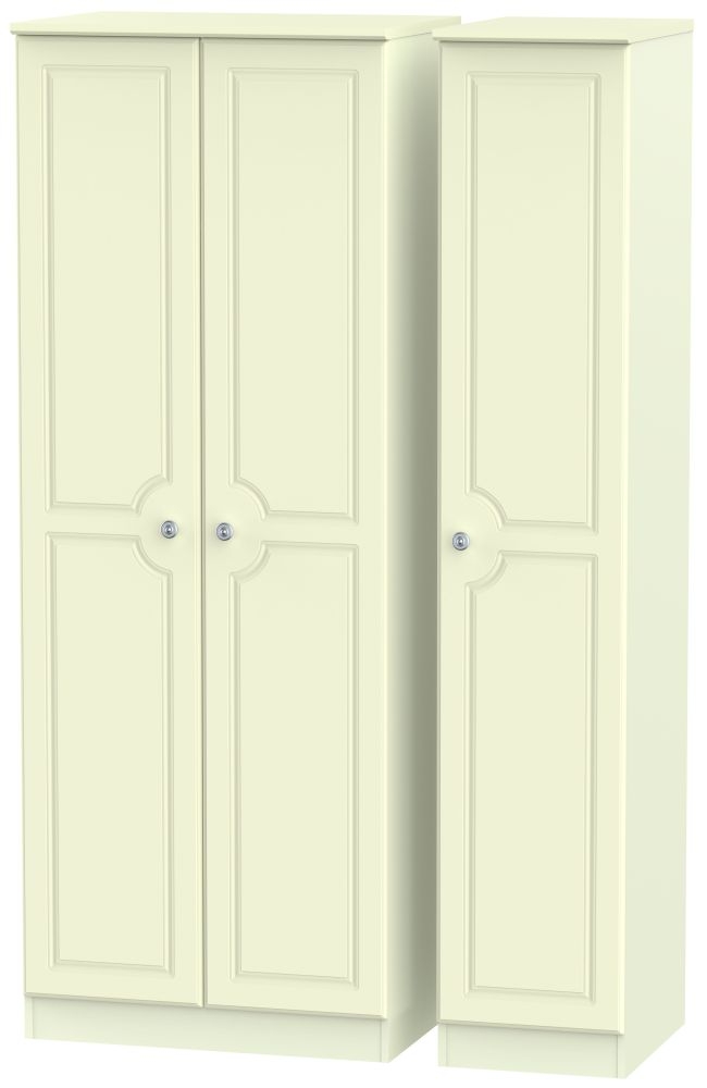 Pembroke Cream 3 Door Tall Plain Wardrobe