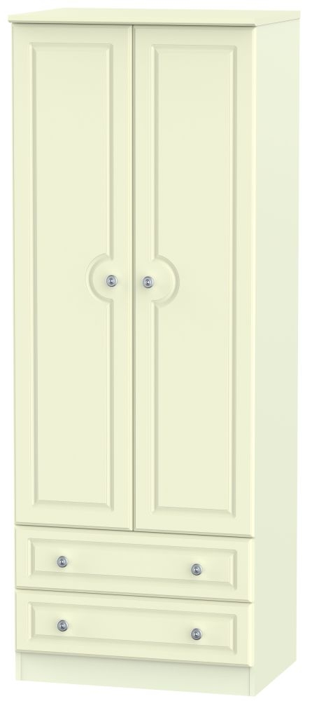 Pembroke Cream 2 Door 2 Drawer Tall Wardrobe