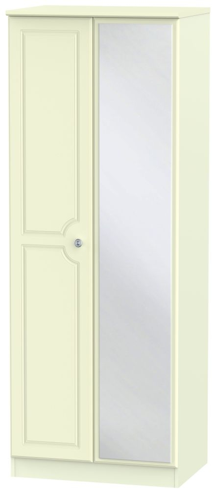 Pembroke Cream 2 Door Tall Mirror Wardrobe