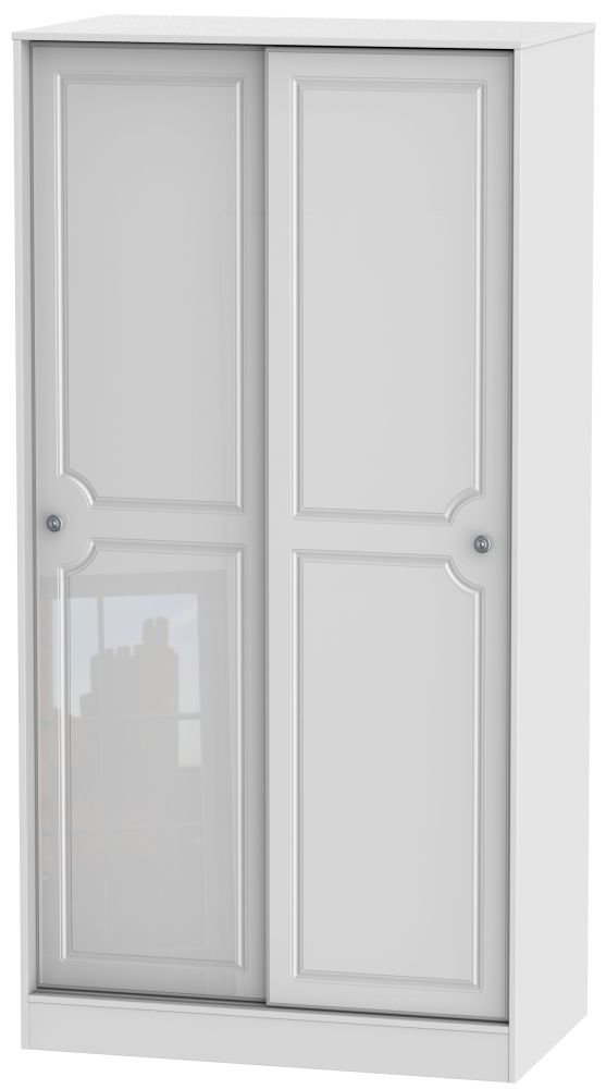 Pembroke High Gloss White 2 Door Sliding Wardrobe