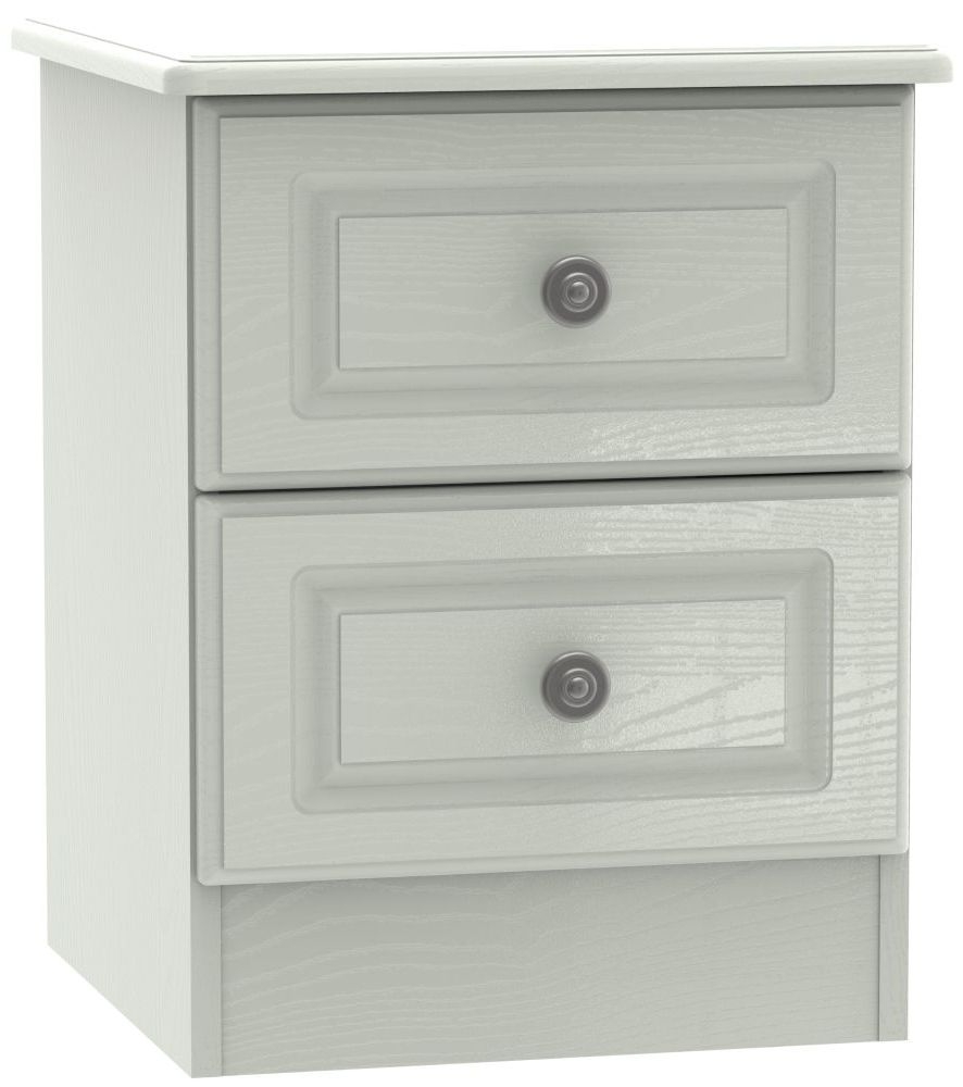 Pembroke Kaschmir Ash 2 Drawer Bedside Cabinet