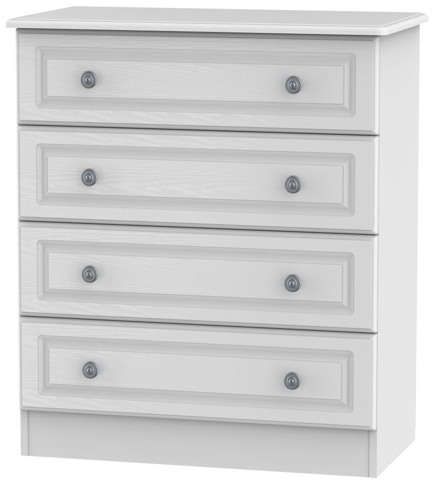 Pembroke White 4 Drawer Wide Chest