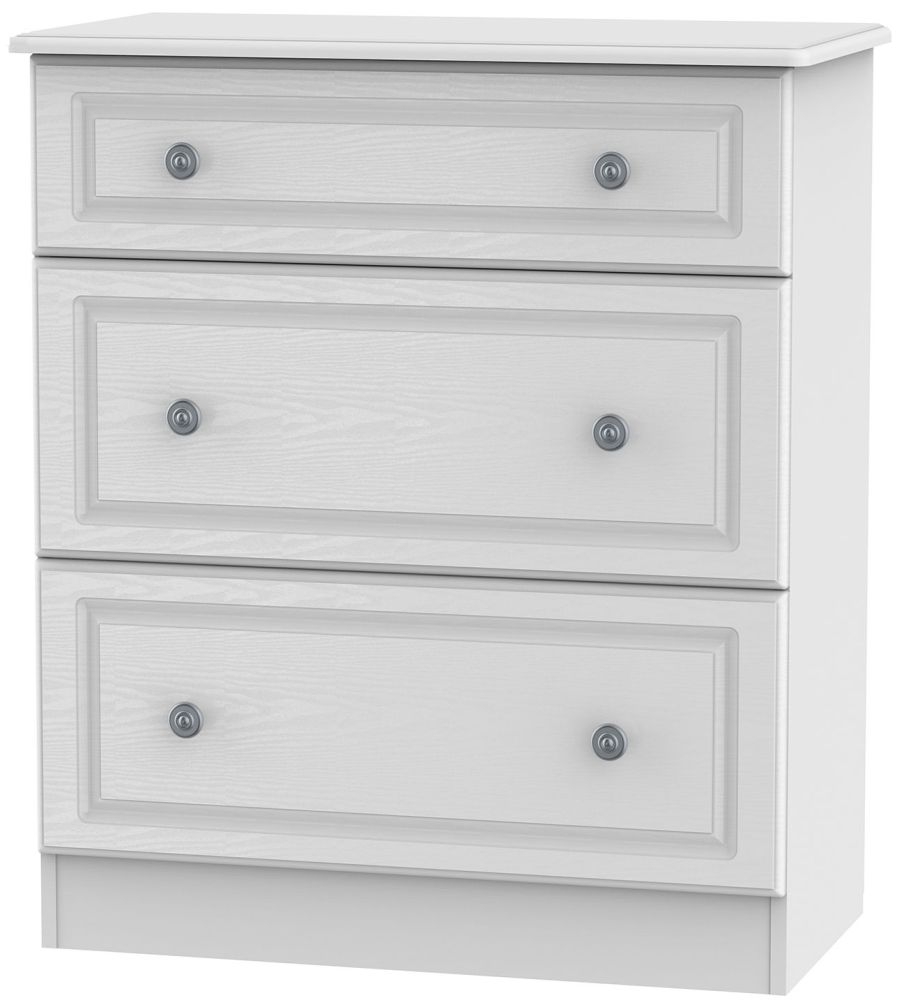 Pembroke White 3 Drawer Deep Chest