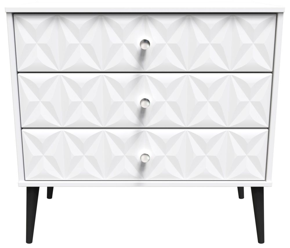 Pixel Matt White 3 Drawer Chest