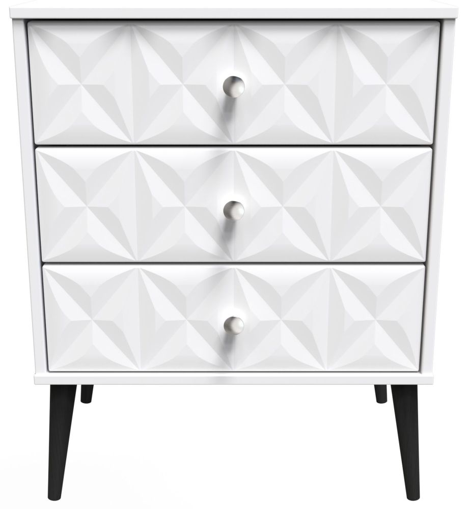 Pixel Matt White 3 Drawer Midi Chest