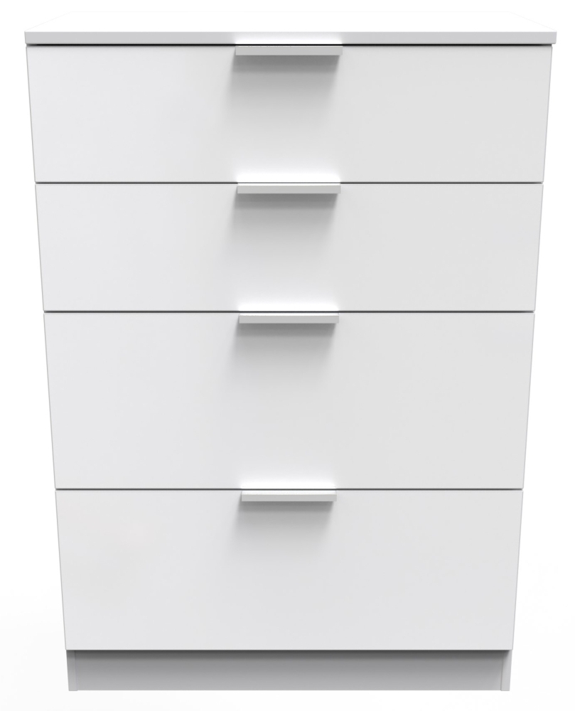 Plymouth White Gloss 4 Drawer Deep Chest