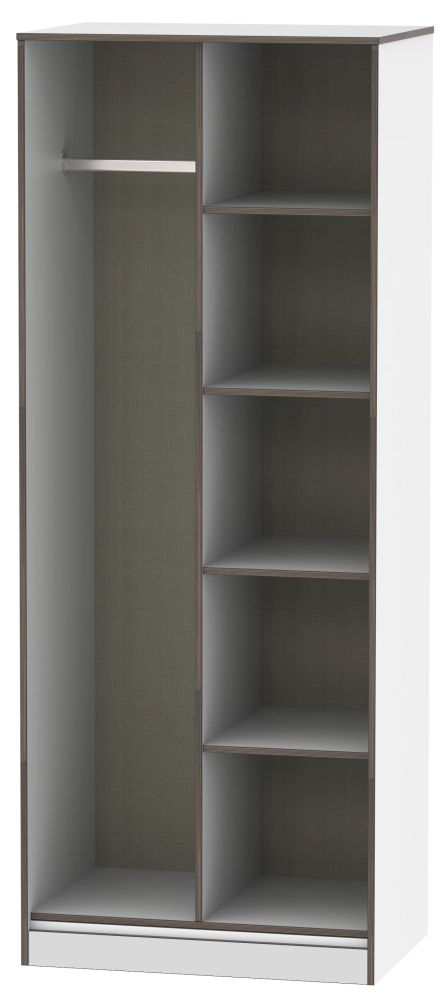 Shanghai White Open Shelf Wardrobe