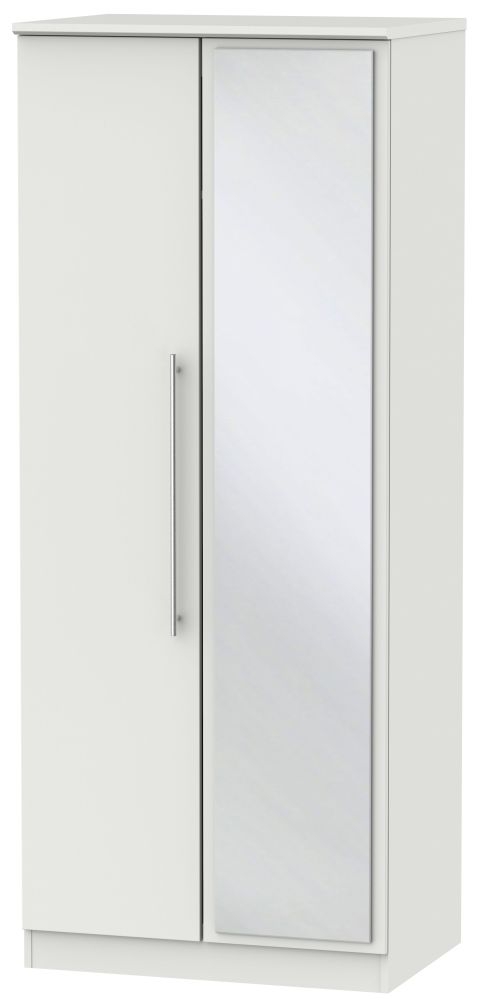 Sherwood Grey Matt 2 Door Mirror Wardrobe