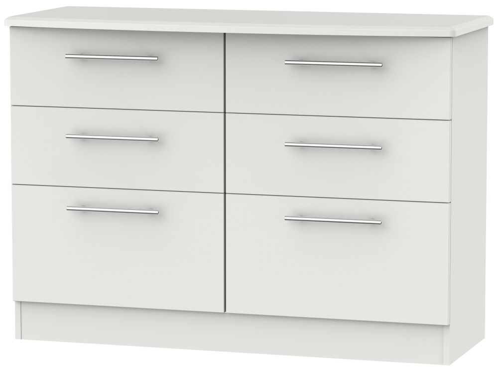 Sherwood Grey Matt 6 Drawer Midi Chest