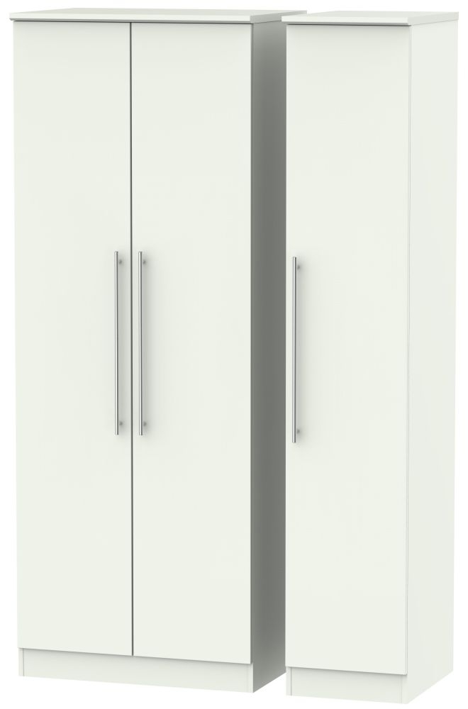 Sherwood Porcelain Matt 3 Door Tall Wardrobe