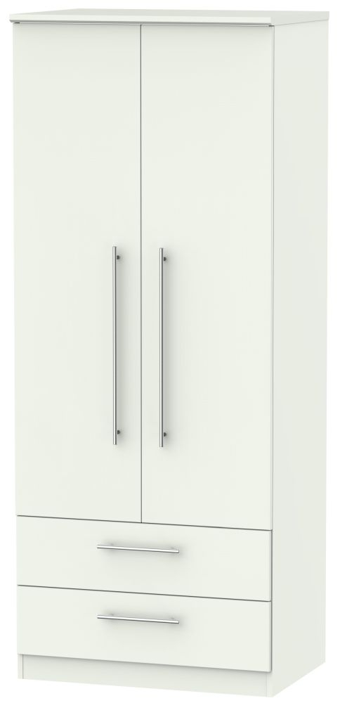 Sherwood Porcelain Matt 2 Door 2 Drawer Wardrobe