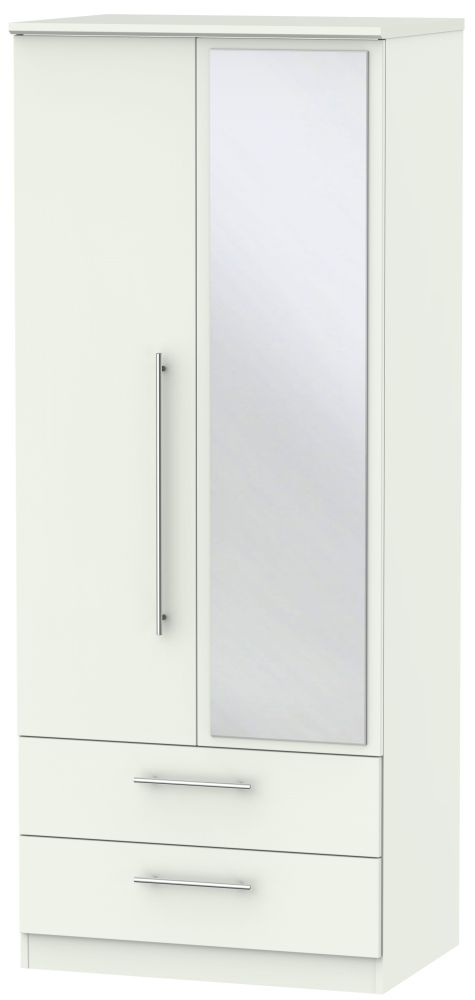 Sherwood Porcelain Matt 2 Door Combi Wardrobe