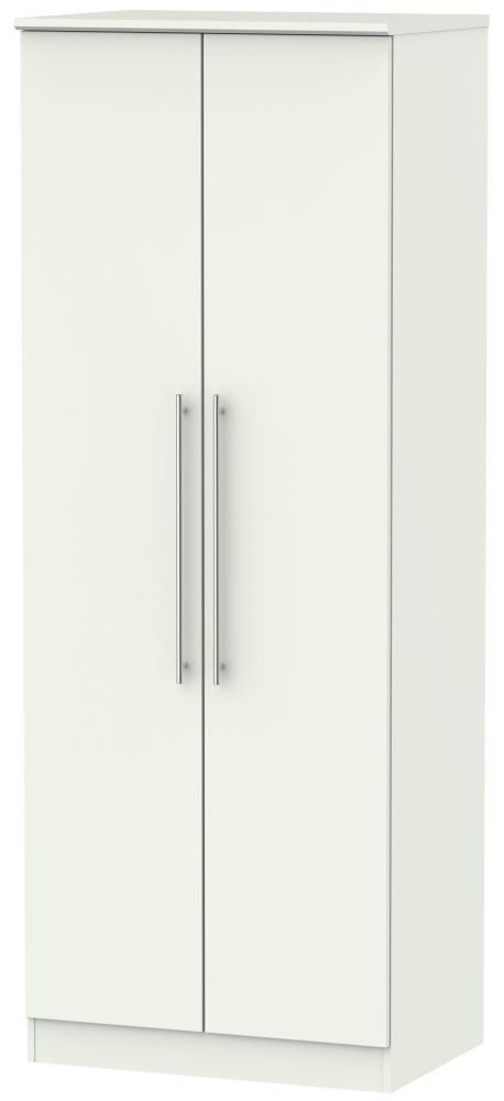 Sherwood Porcelain Matt 2 Door Tall Hanging Wardrobe