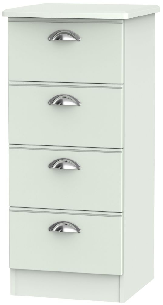 Victoria Grey Matt 4 Drawer Tall Chest