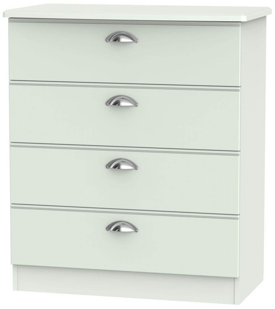 Victoria Grey Matt 4 Drawer Chest