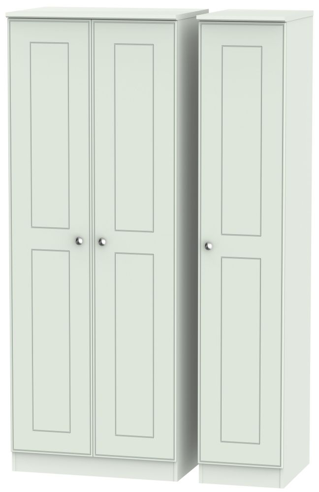 Victoria Grey Matt 3 Door Tall Wardrobe