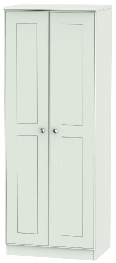 Victoria Grey Matt 2 Door Tall Hanging Wardrobe