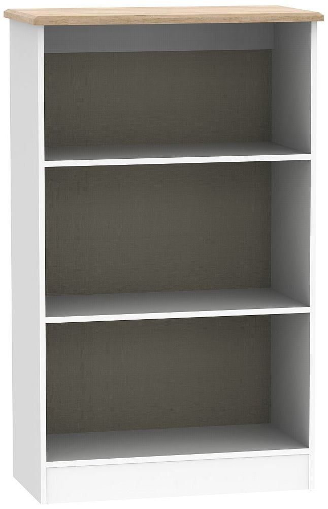 Victoria Bookcase White Ash And Riviera Oak