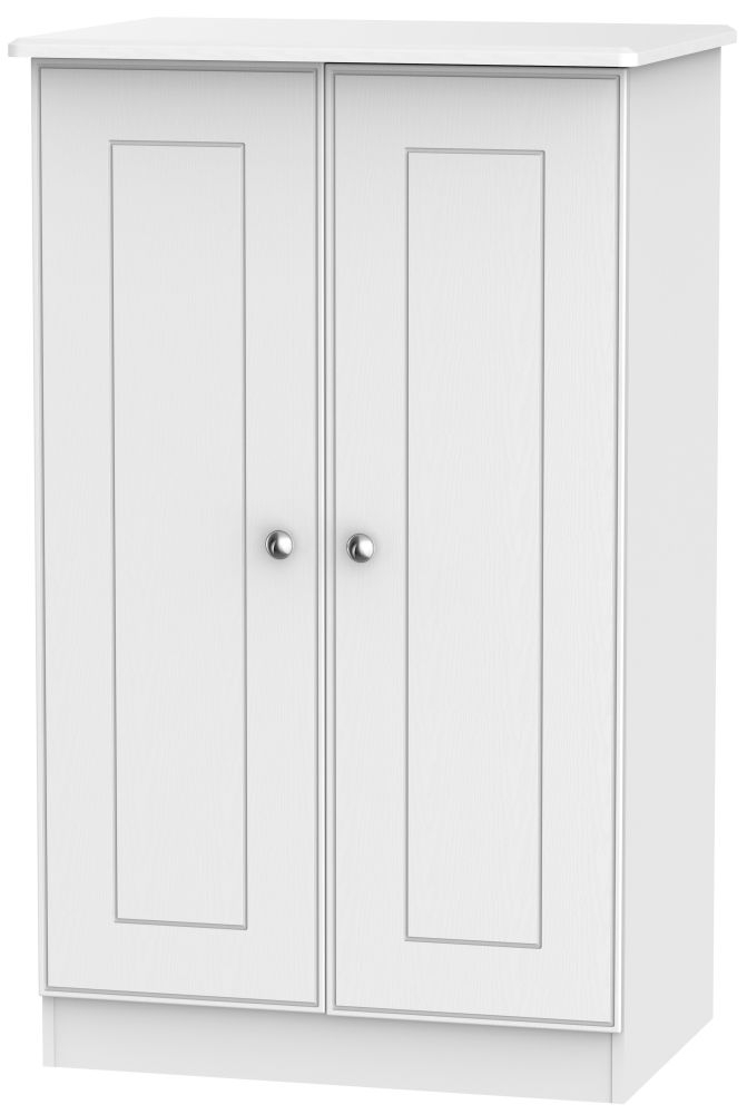 Victoria White Ash 2 Door Midi Wardrobe