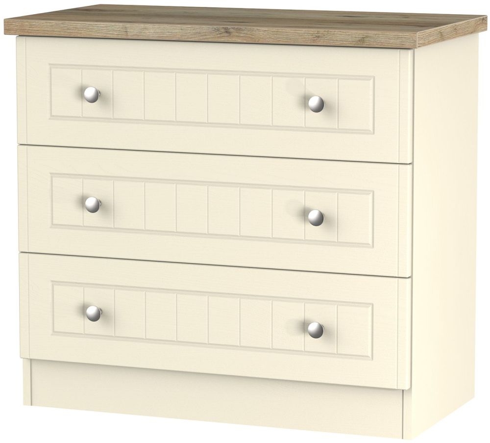 Vienna Cream Ash 3 Drawer Chest