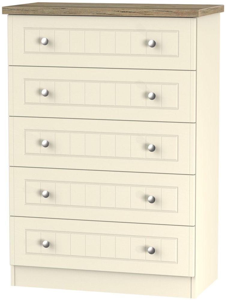 Vienna Cream Ash 5 Drawer Chest