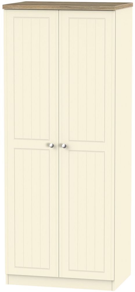 Vienna Cream Ash 2 Door Wardrobe