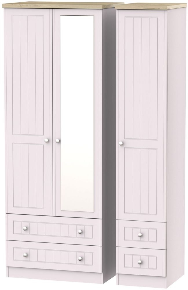 Vienna Kaschmir Ash 3 Door 4 Drawer Tall Combi Wardrobe