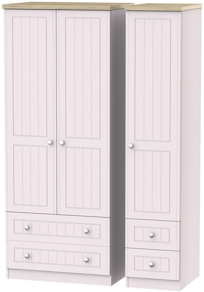 Vienna Kaschmir Ash 3 Door 4 Drawer Wardrobe