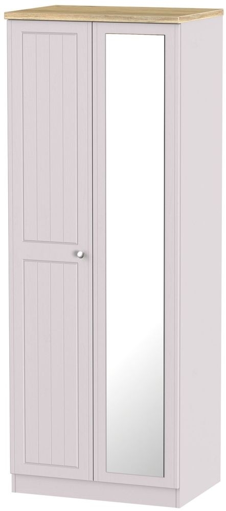 Vienna Kaschmir Ash 2 Door Tall Mirror Wardrobe