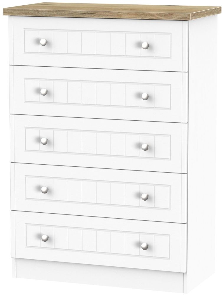 Vienna Porcelain 5 Drawer Chest