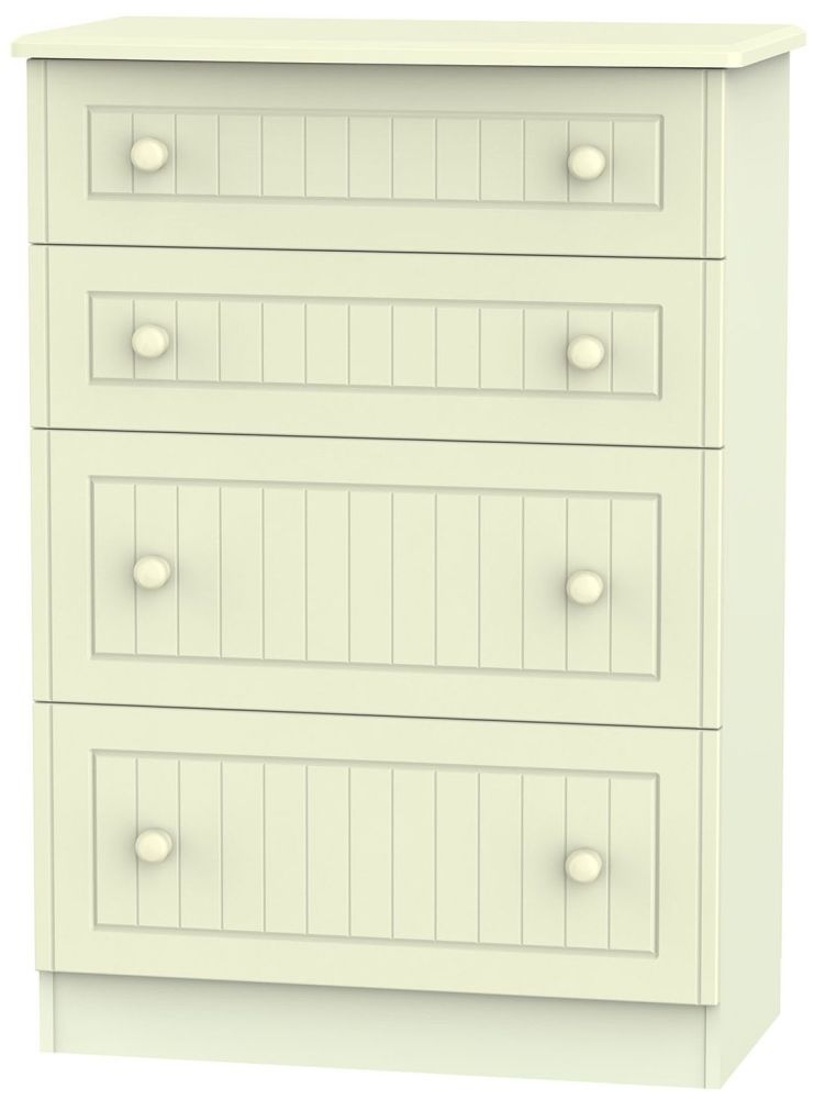 Warwick Cream 4 Drawer Deep Chest