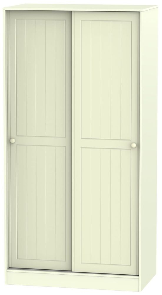 Warwick Cream 2 Door Wide Sliding Wardrobe