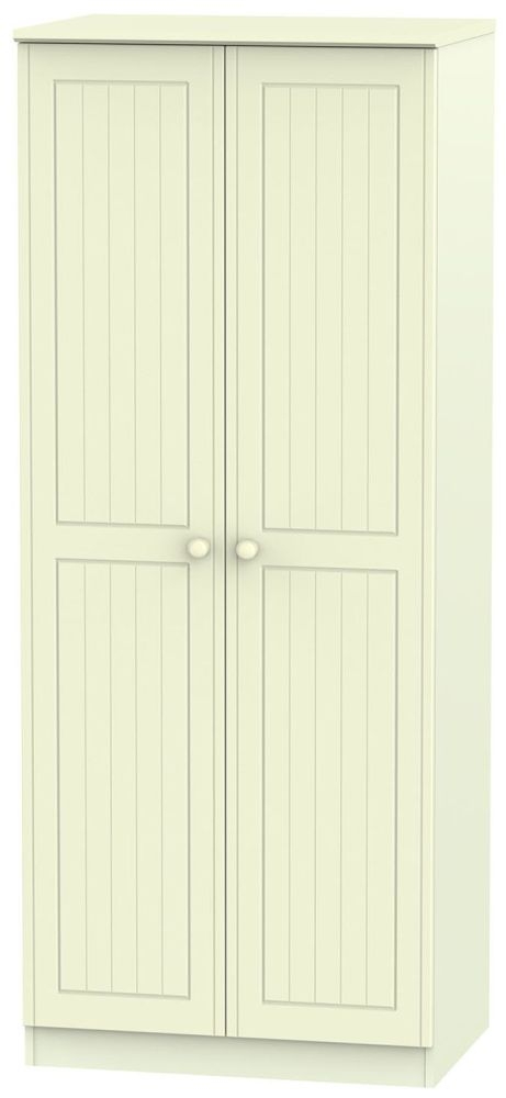 Warwick Cream 2 Door Plain Wardrobe