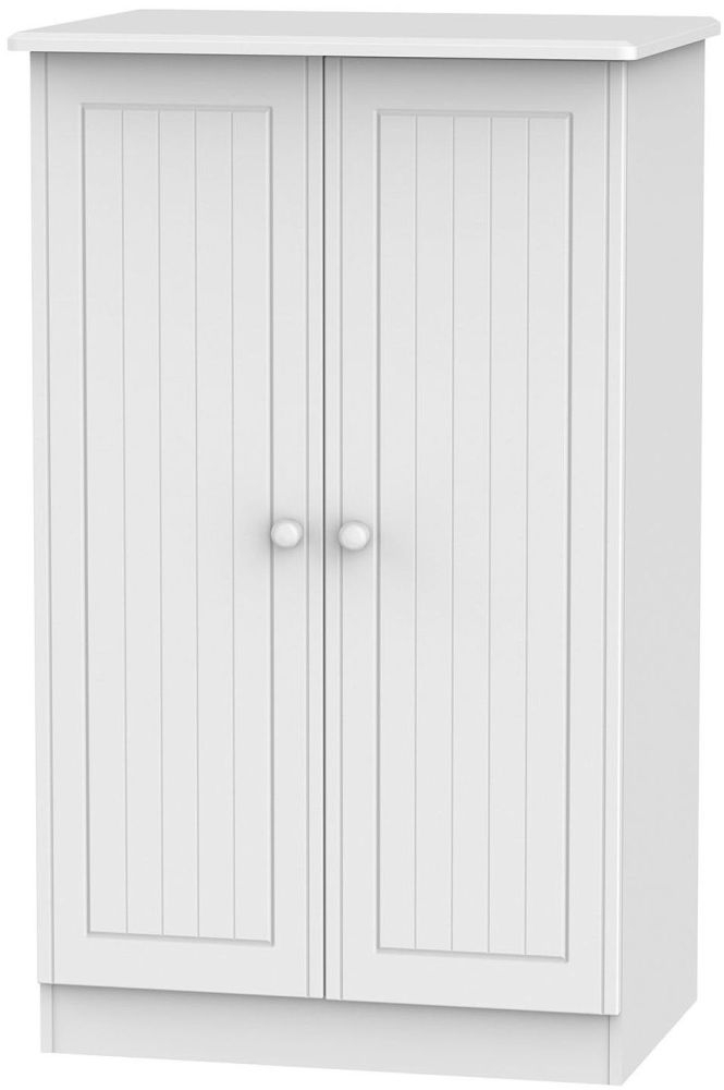 Warwick White 2 Door Plain Midi Wardrobe