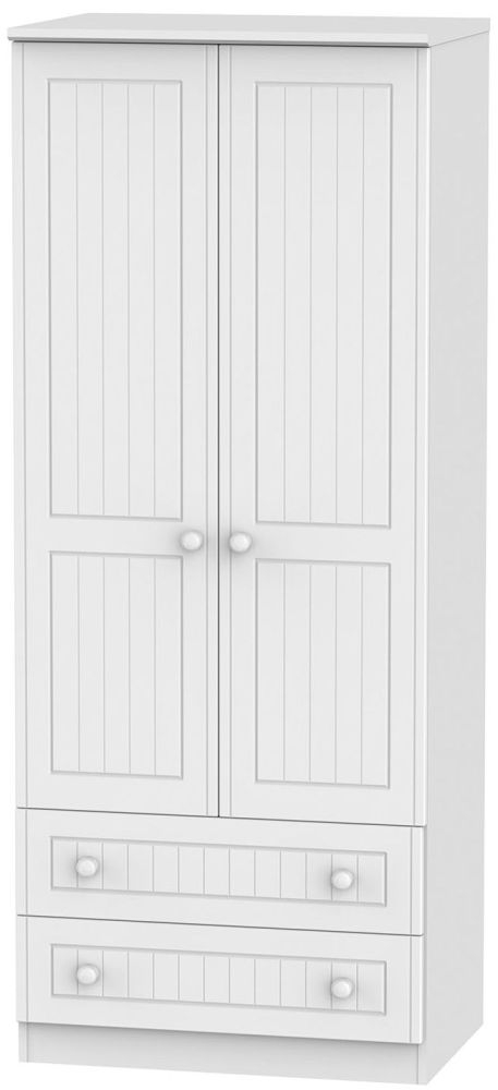 Warwick White 2 Door 2 Drawer Wardrobe