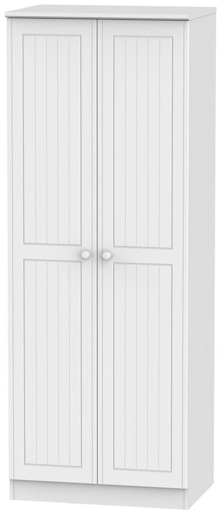 Warwick White 2 Door Tall Hanging Wardrobe