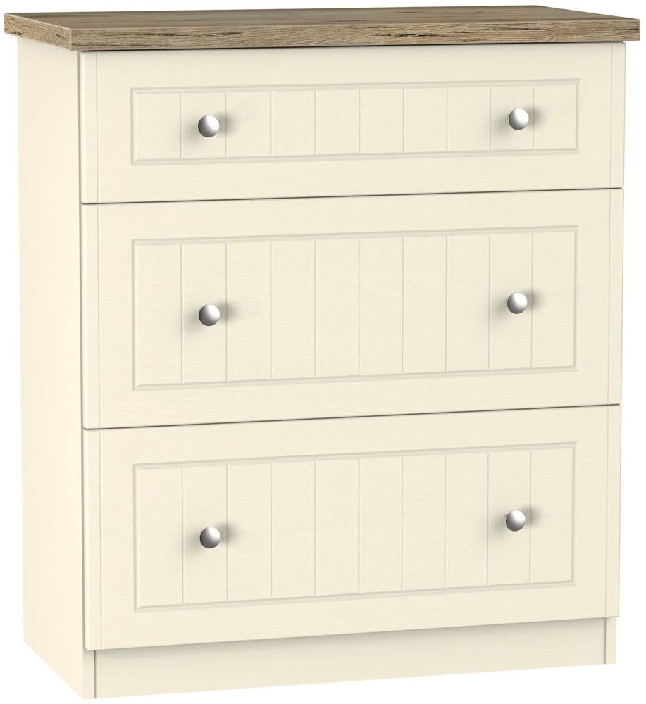 Vienna Cream Ash 3 Drawer Deep Chest Clearance Fss13577