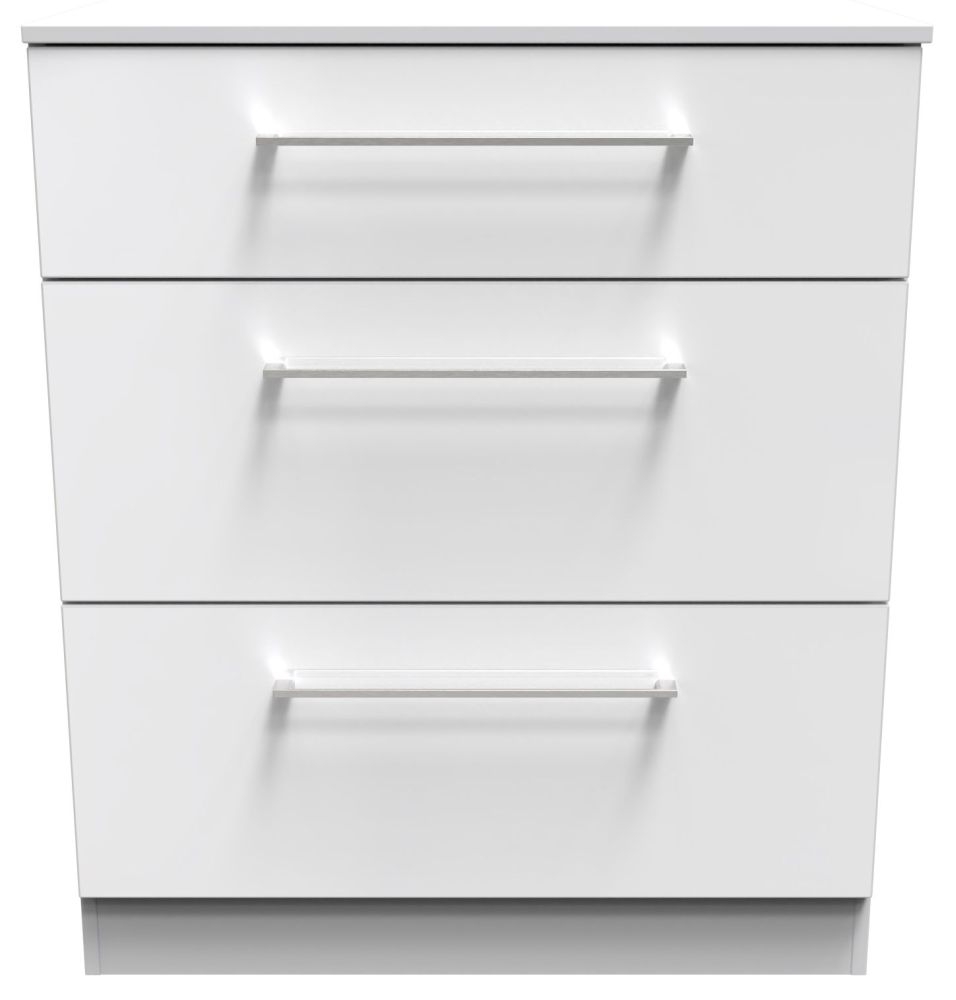 Worcester White Gloss 3 Drawer Deep Chest
